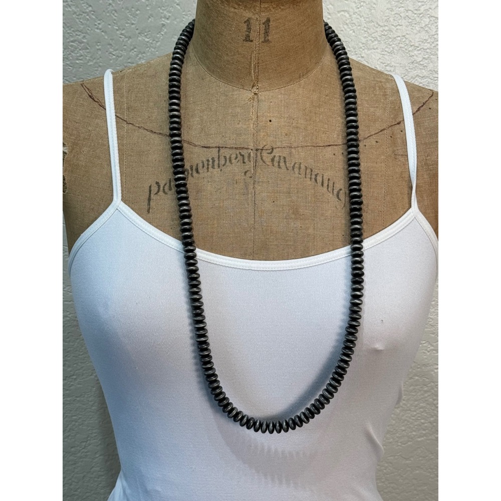 Western Elite Silver Tone Navajo Pearl Style Beaded Necklace NEW